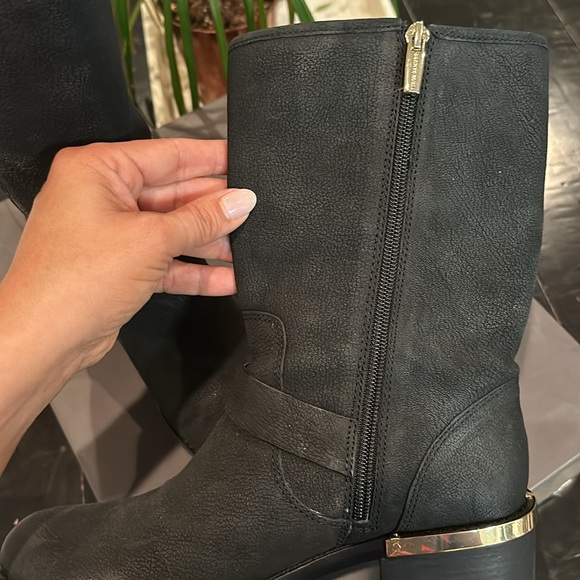 Vince Camuto Women's Windy Buckle Moto Mid Calf Boots - Picture 6 of 7